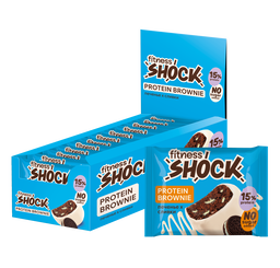 Protein Brownie «Cookie Cream» FitnesShock, 1 box (12 pieces)