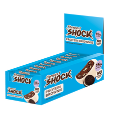 Protein Brownie «Cookie Cream» FitnesShock, 1 box (12 pieces)
