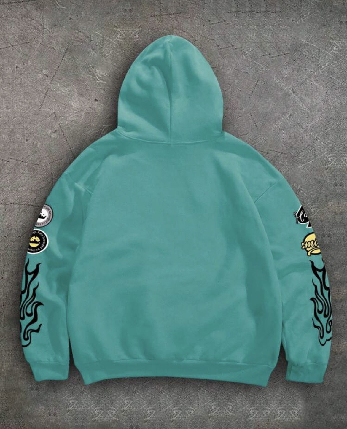 Drawstring Letter Print Simplified Hooded Sweatshirt, Casual Daily_1