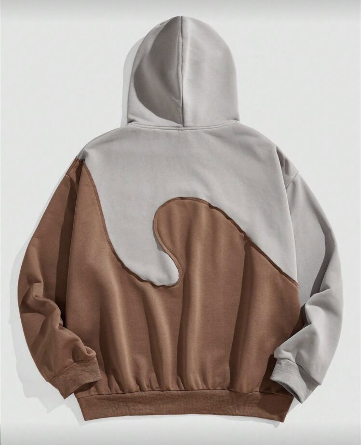 Casual loose patchwork hoodie_2