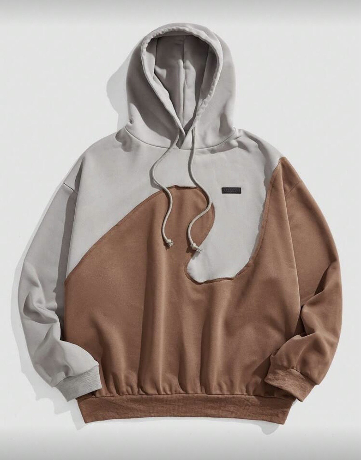 Casual loose patchwork hoodie