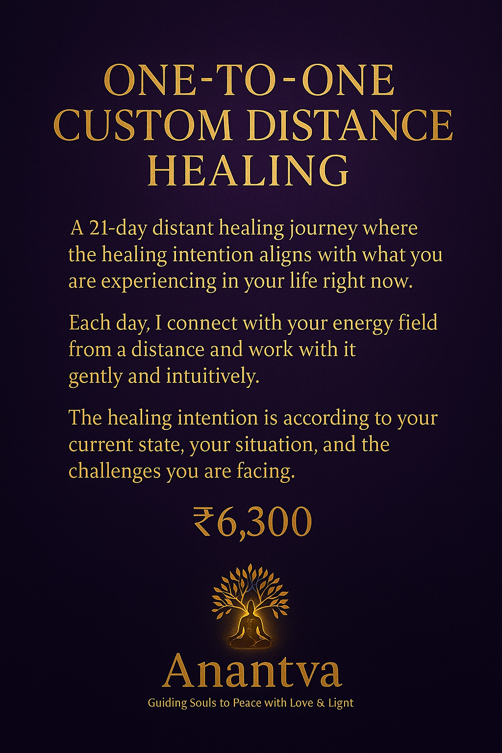 One-to-One Custom Distance Healing