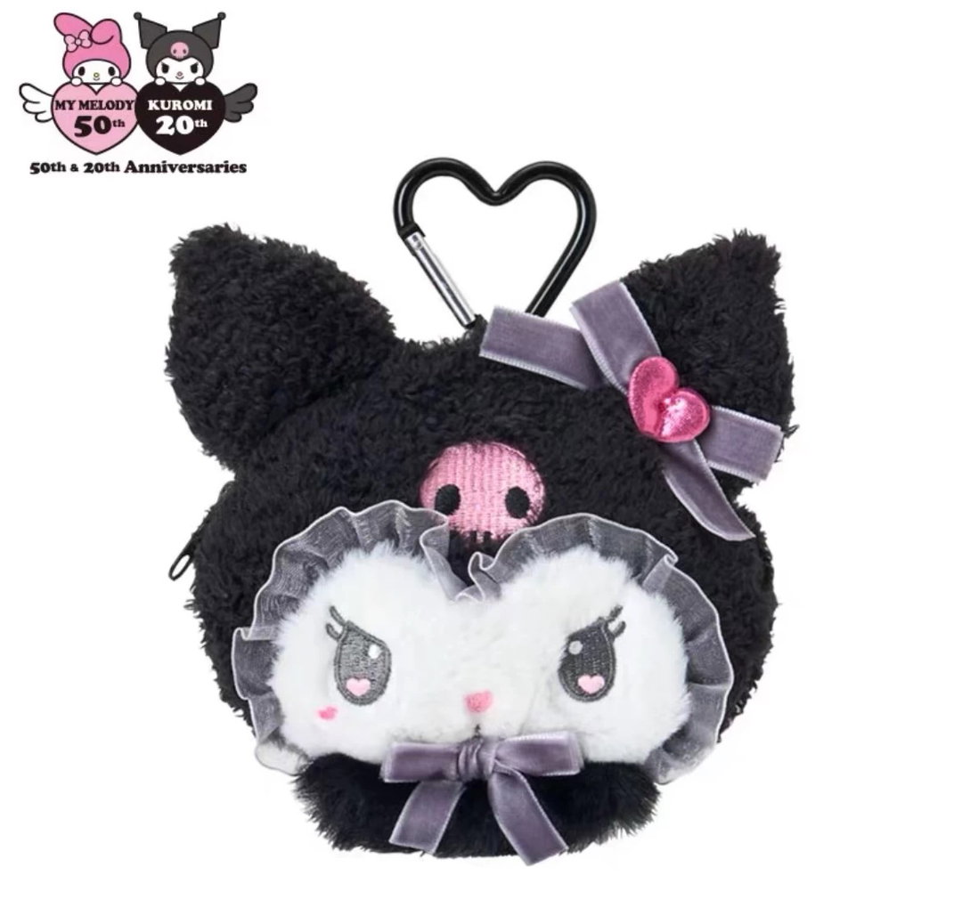 Sanrio Characters Kuromi 20th Anniversary Plush Pouch Keyholder