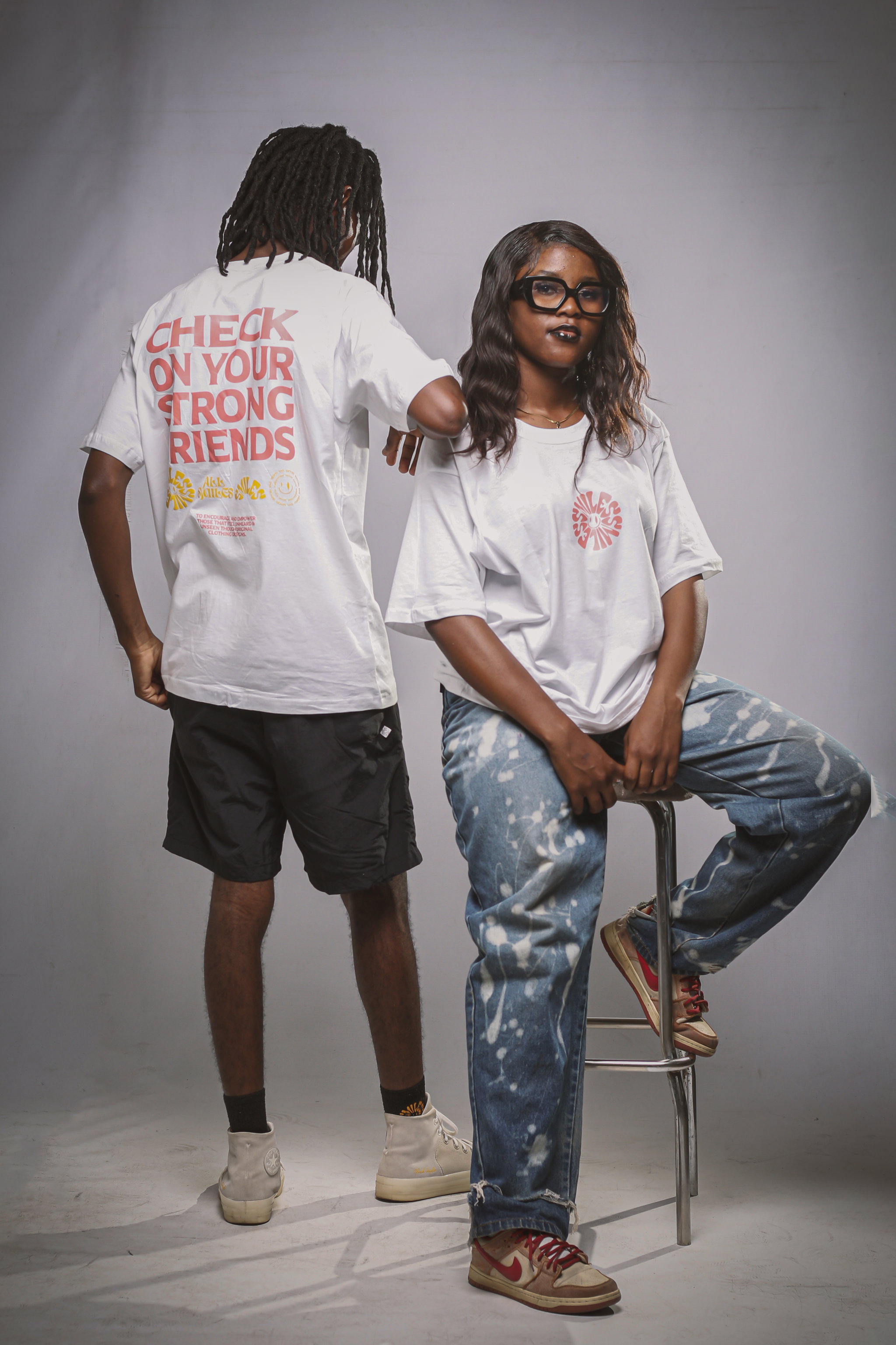 "Check on your strong friends" T-shirts_1