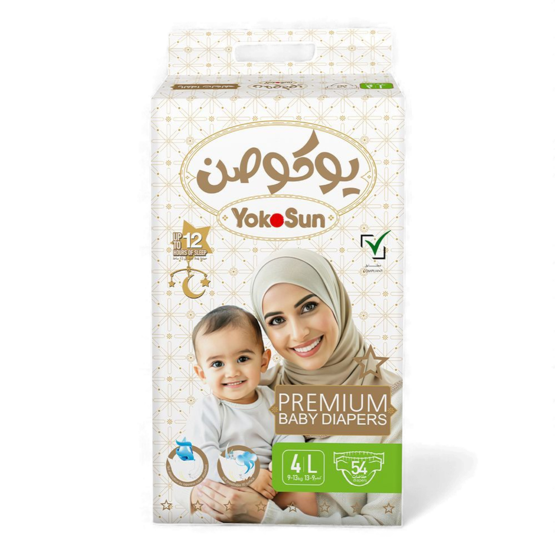YokoSun Baby Diapers, size 4 / L (9-13 kg) 54unit