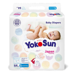 YokoSun Baby Diapers, size 2 / S (up to 6 kg) 64unit