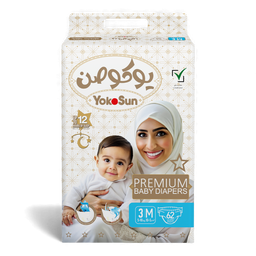 YokoSun Baby Diapers, size 3 / M (5-10 kg) 62unit