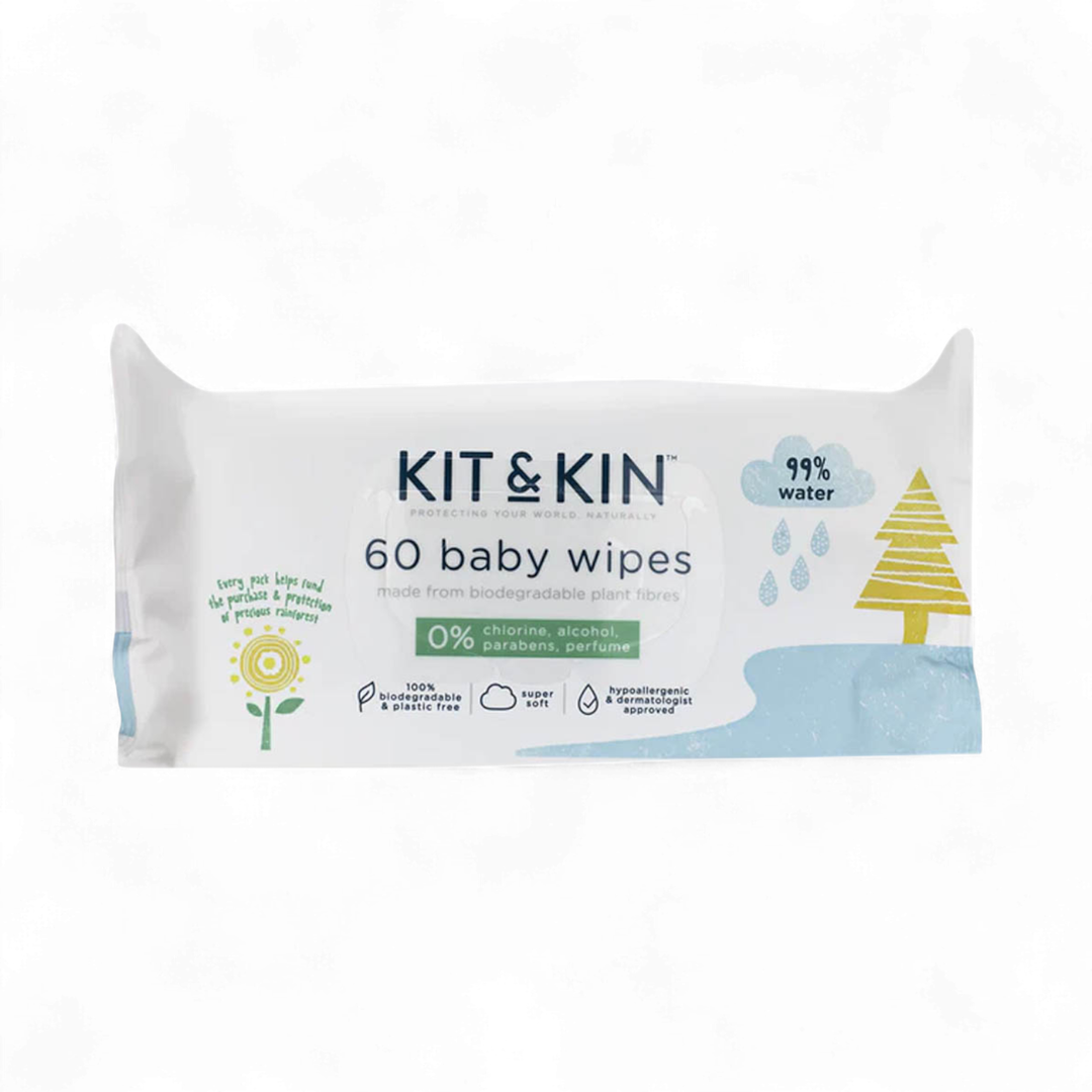 Kit & Kin Biodegradable Baby Wipes 60unit