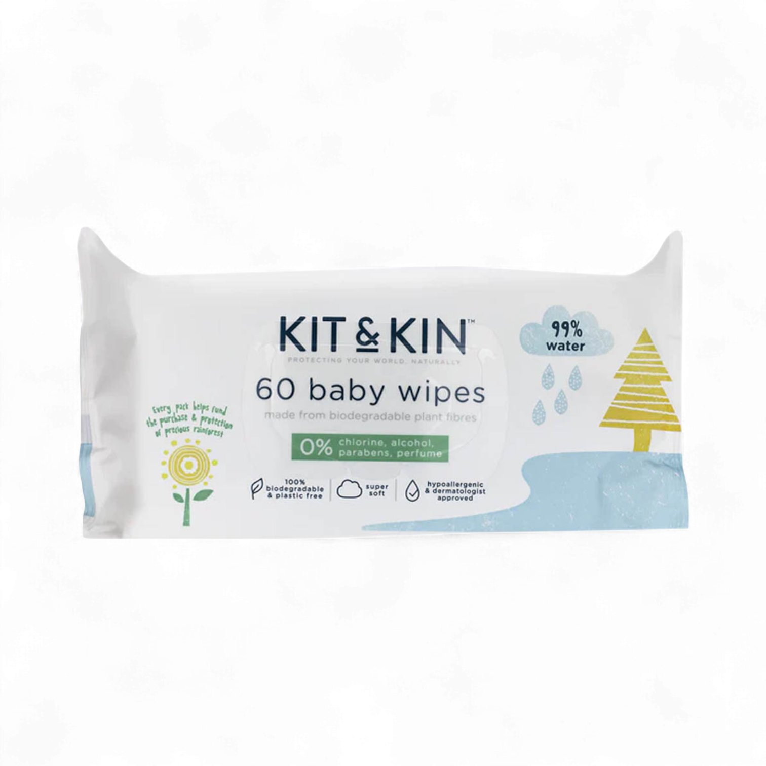 Kit & Kin Biodegradable Baby Wipes 60unit_0