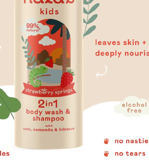 Nala's Baby Strawberry Springs 2 in 1 Body Wash & Shampoo 200ml