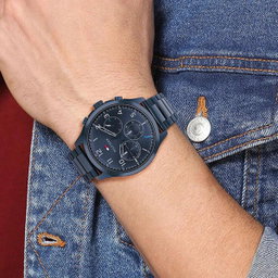 Tommy Hilfiger Asher Chronograph Blue Dial Men's- 1791853