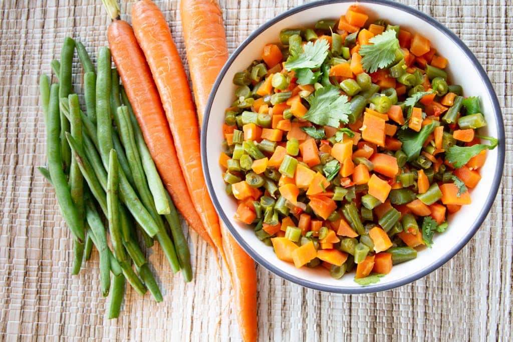 Picadillo de vainica y zanahoria