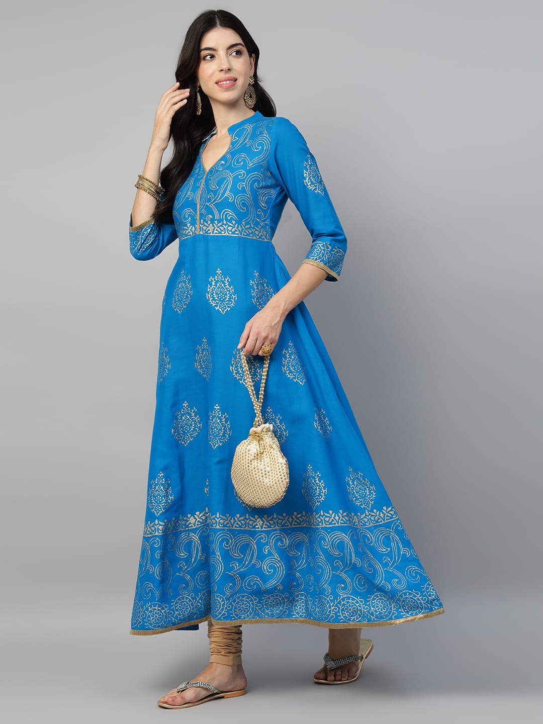 KAMS COTTON ANARKALI _0