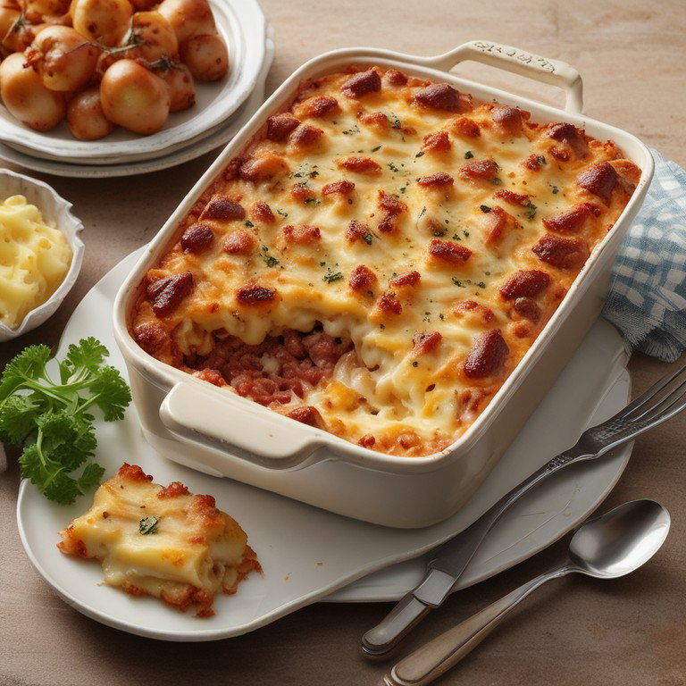 Gratin de pommes de terre et viande hachée