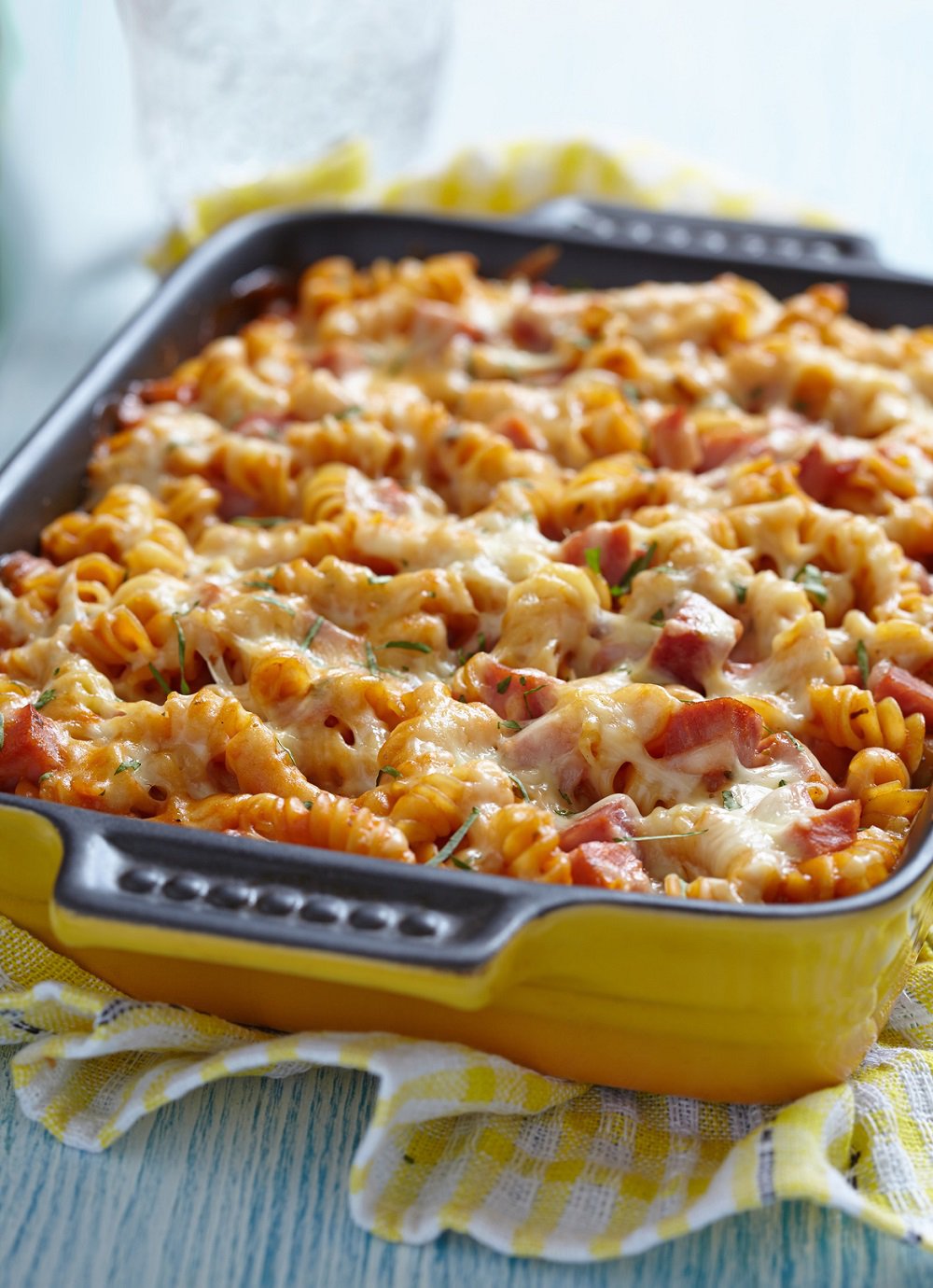 Gratin de macaroni au jambon bœuf