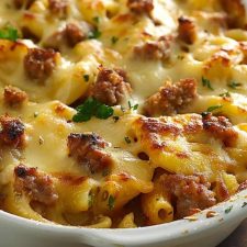 Gratin de macaroni à la viande hachée