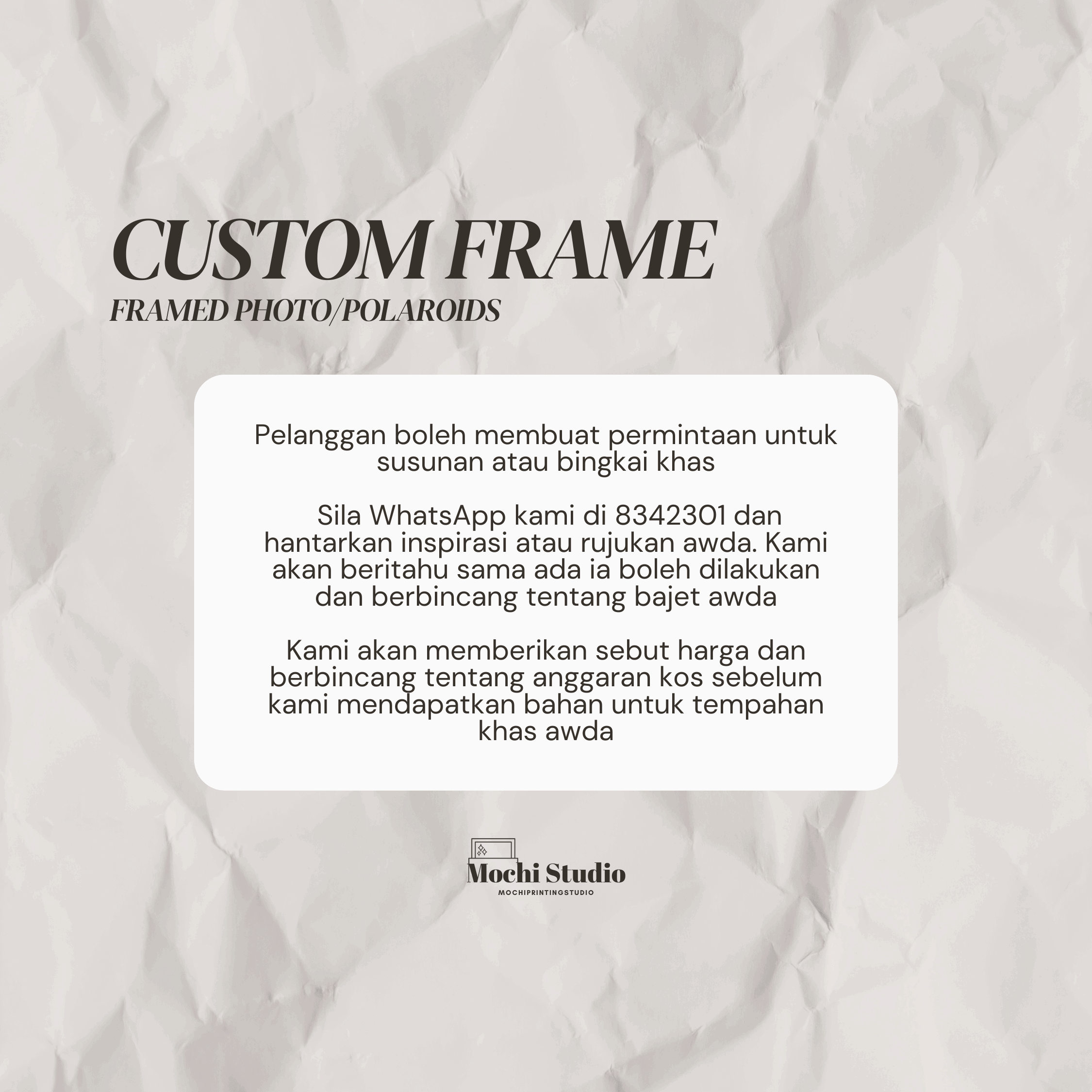 Custom Framed Polaroids