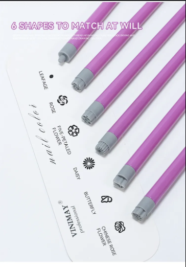 6 Pcs Vinimay Nail Art Stamping Pen