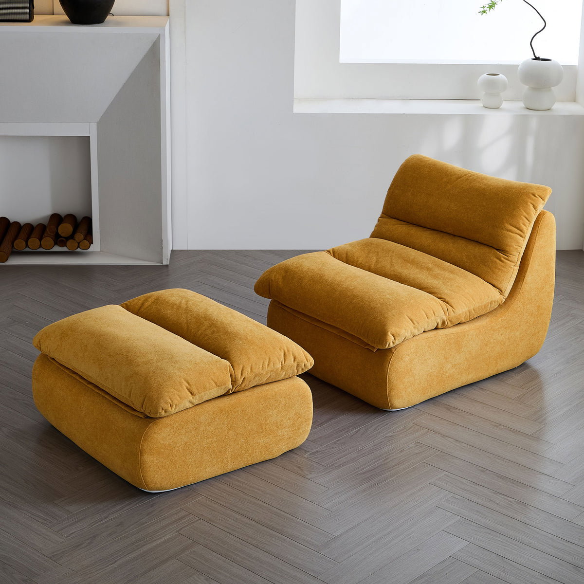 Archer Lounge Chair & Ottoman Set – Pebble Grey Flannel_10