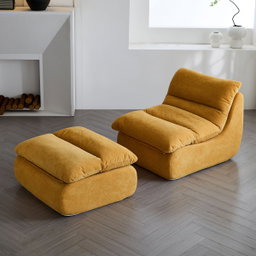 Archer Lounge Chair & Ottoman Set – Pebble Grey Flannel