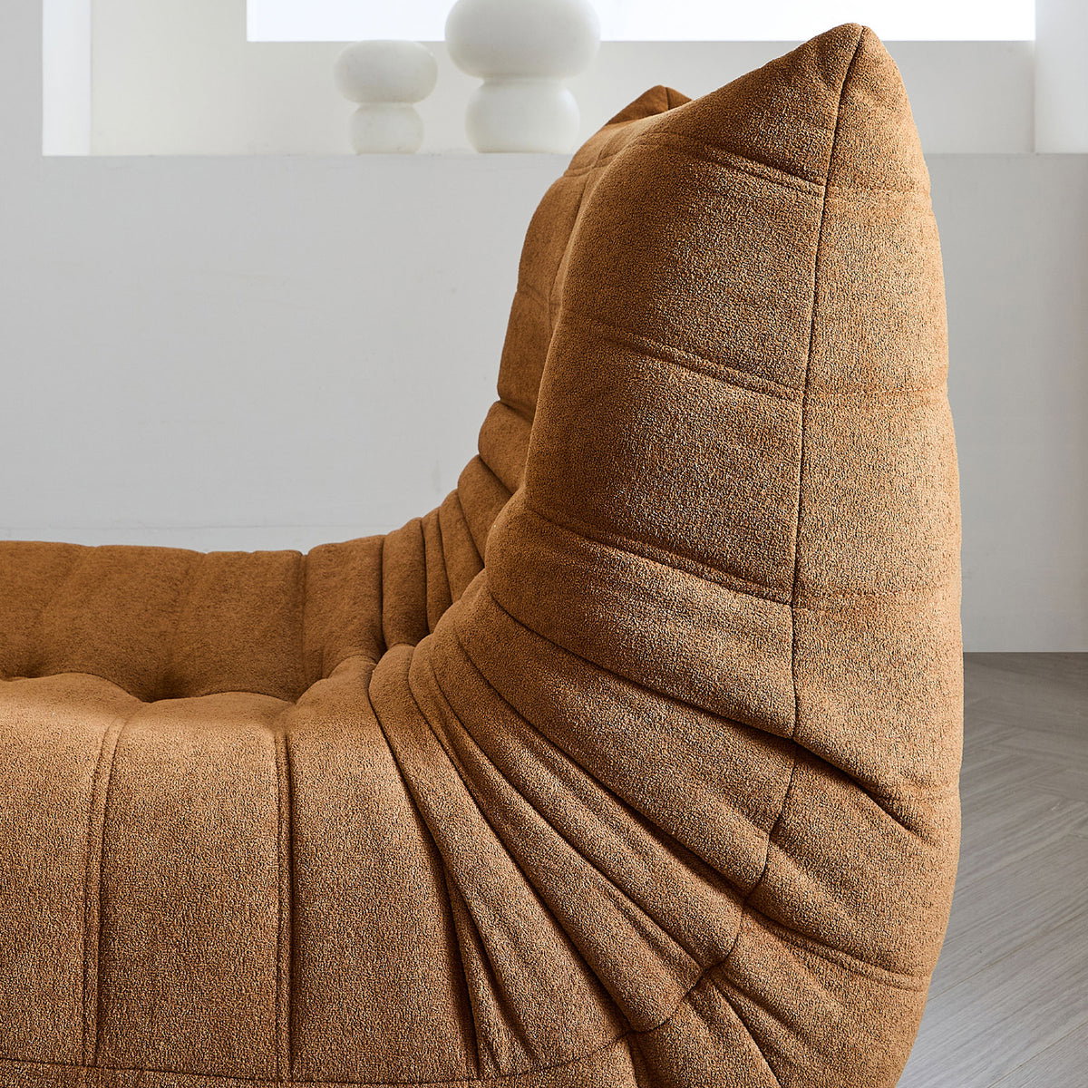 Willow Lounge Chair – Amber Brown Flannel_1