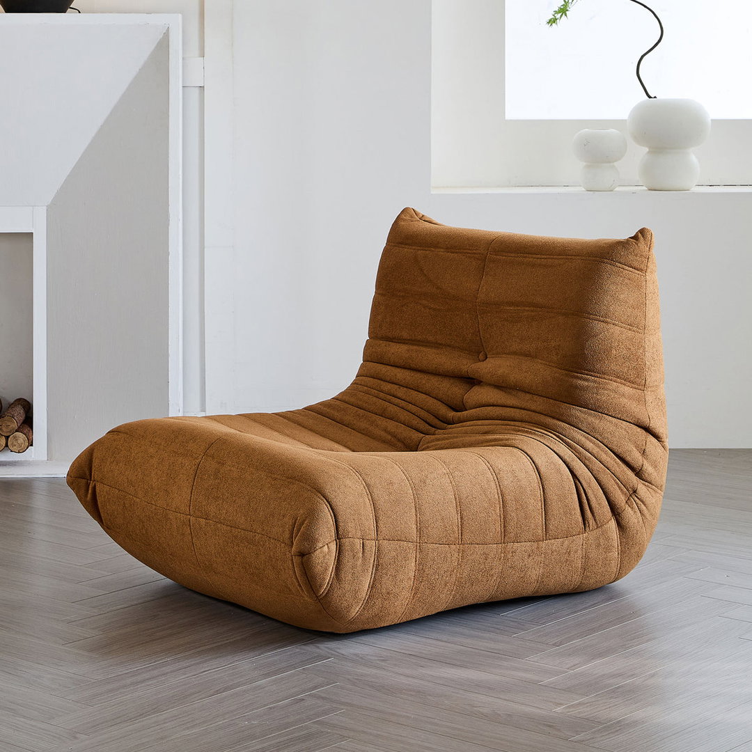 Willow Lounge Chair – Amber Brown Flannel