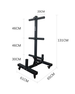 Weight Plate Rack with Attachable Wheels