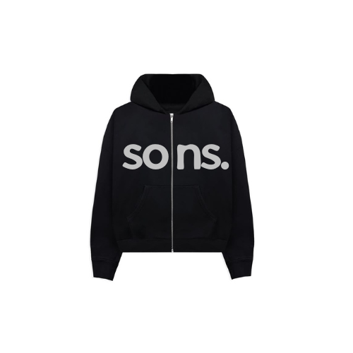 SONS BLACK ZIP UP HOODIE_0
