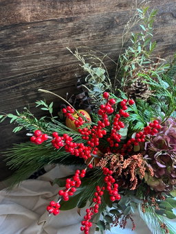 RAMO DE HORTENSIA E ILEX