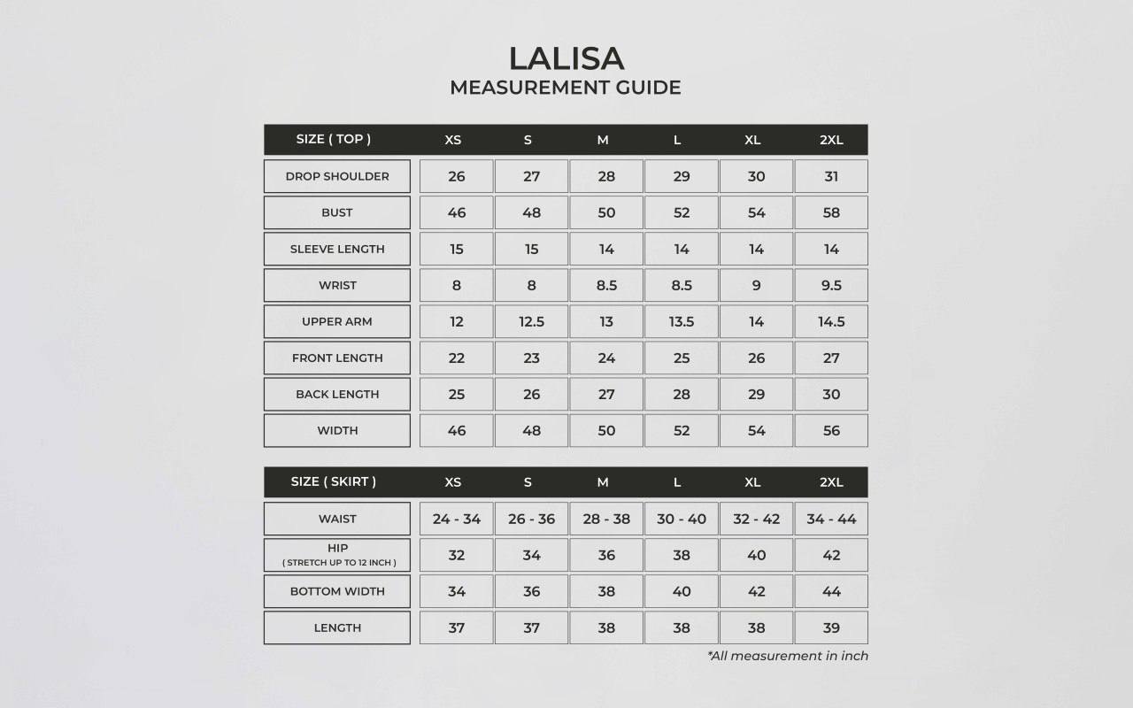 (Pre-order) She Dazzle Lalisa Skirt set - Sepia Brown_1