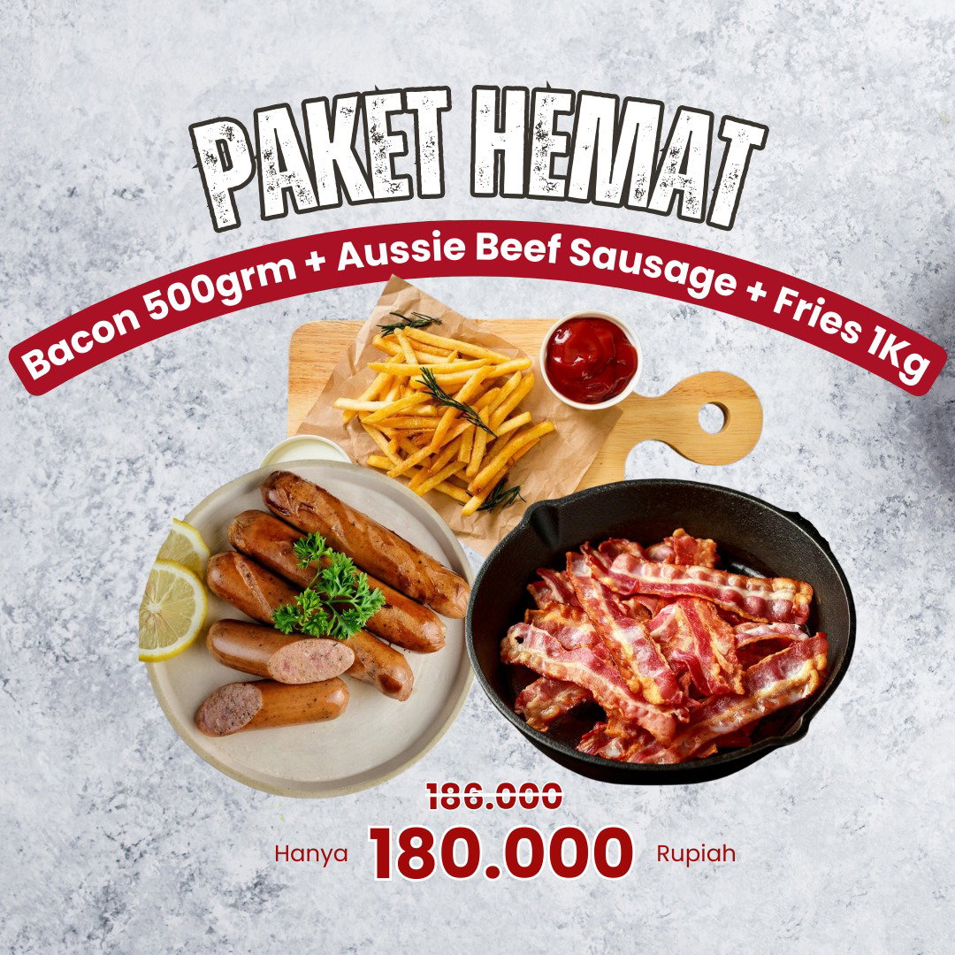 PAKET HEMAT American Breakfast With 1KG Fries