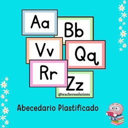 Abecedario en fichas plastificadas