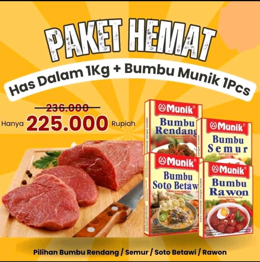 PAKET HEMAT Has Dalam 1KG+Bumbu Munik 1pcs_0