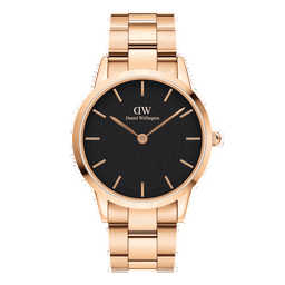 Iconic Link Black Rose Gold