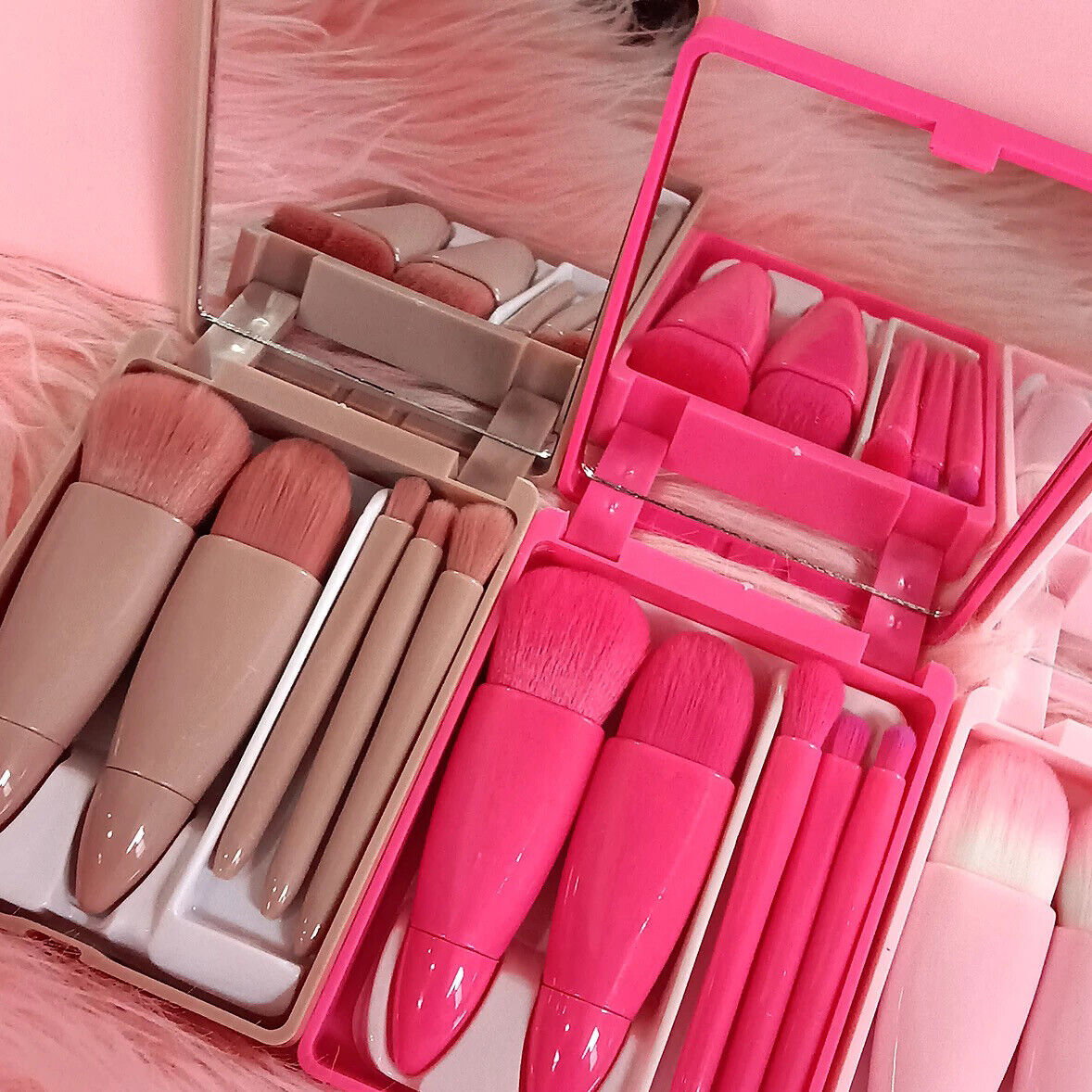 MAKE UP BRUSH SET + MIRROR _0