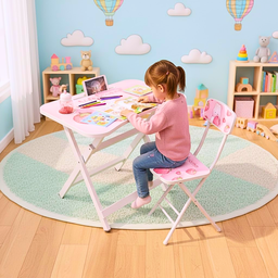 KID FOLDING CHAIR TABLE SET