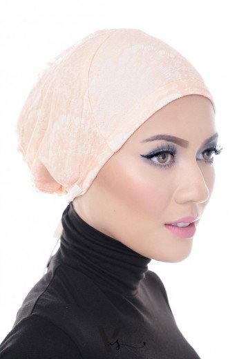 Tie Back Lace Bonnet Cap_1