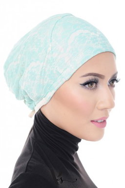 Tie Back Lace Bonnet Cap