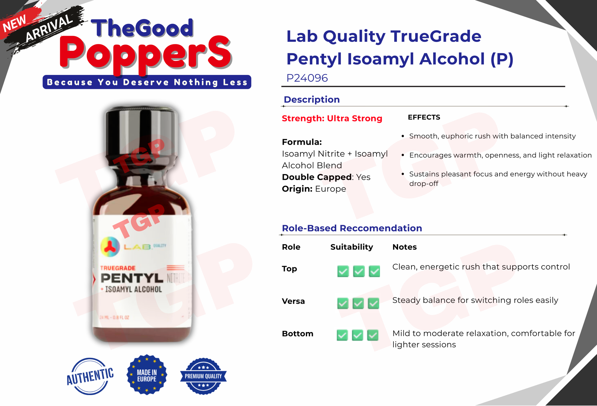 Lab Quality Truegrade Pentyl Isoamyl Alcohol 24ml (P)_0