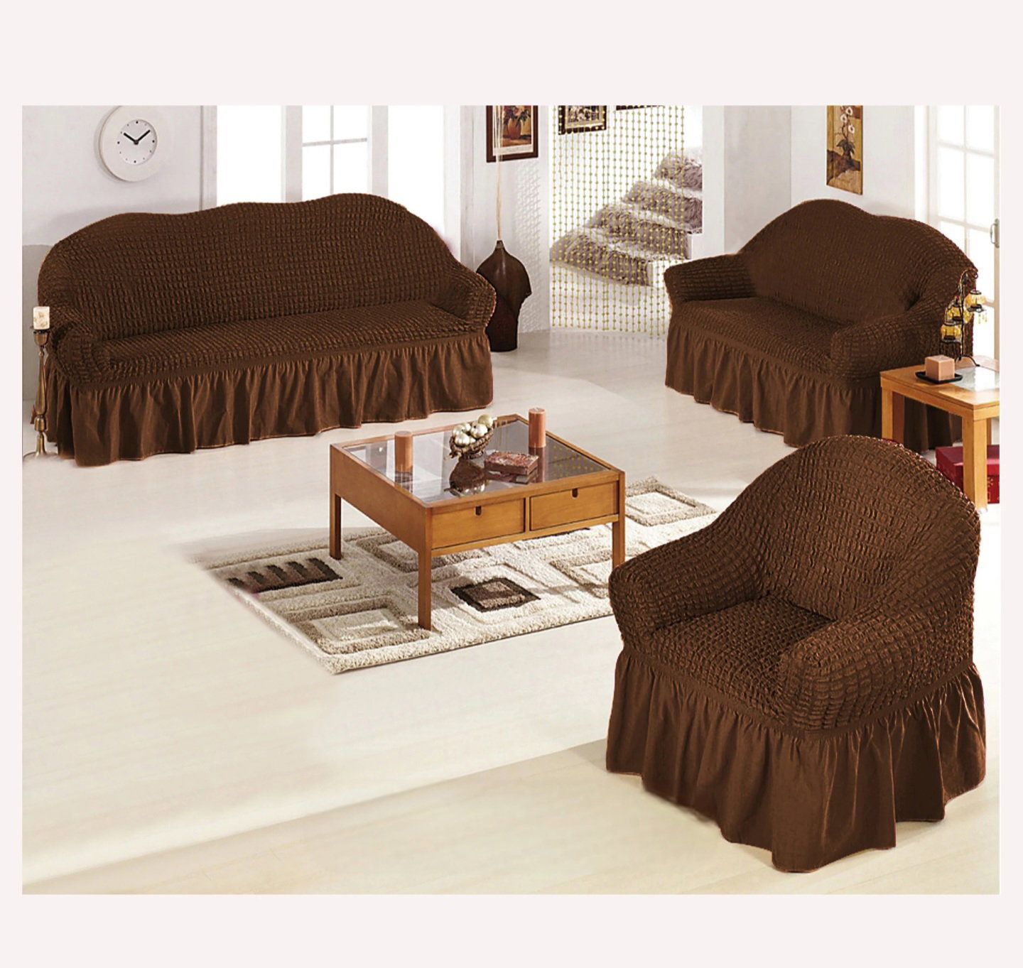 ELASTIC SOFA COVERS (3 + 2 + 1 seater) extreme stretch _9