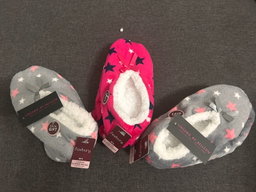Sherpa lined slipper socks  with grip