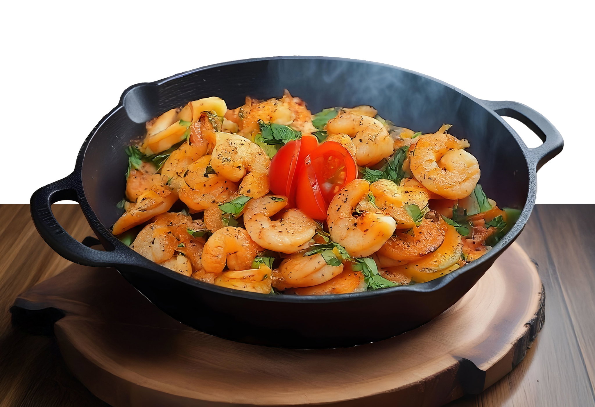 Shrimp and Mushroom Skillet قلاية (الربيان) قريدس بالفطر_0