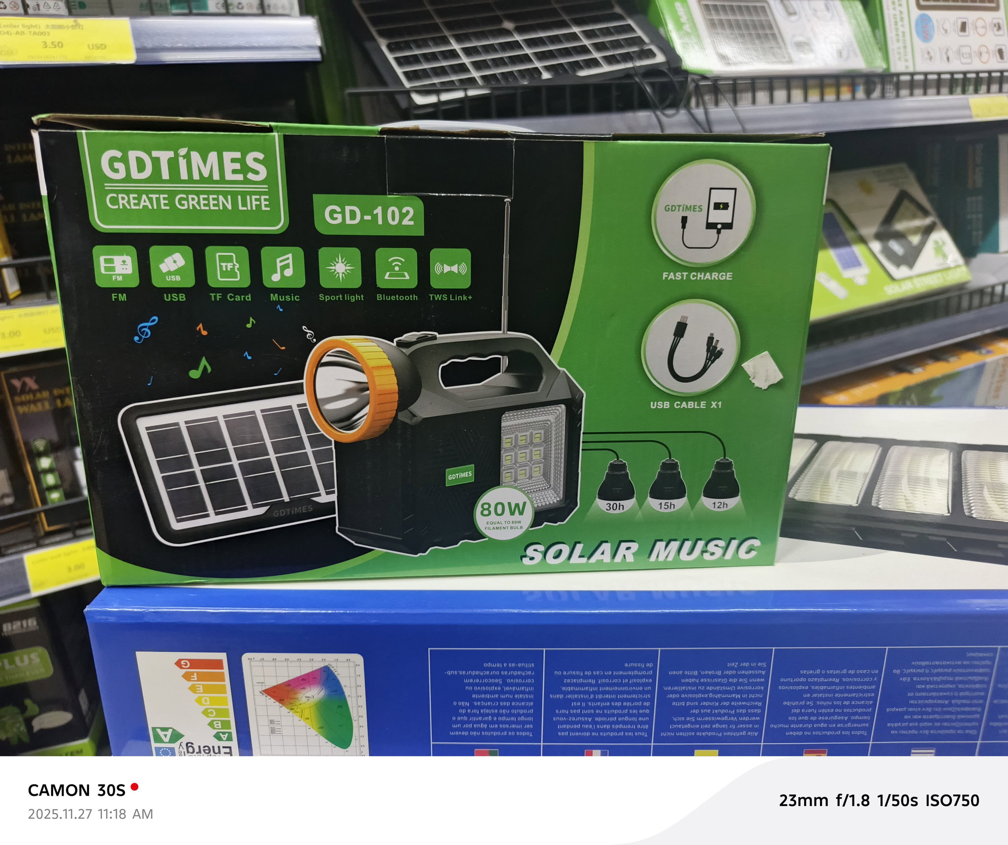 Solar Lighting Kit With 3 LED Bulbs, Radio, Torch & USB Charging_3