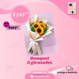 BOUQUET 3 GIRASOLES