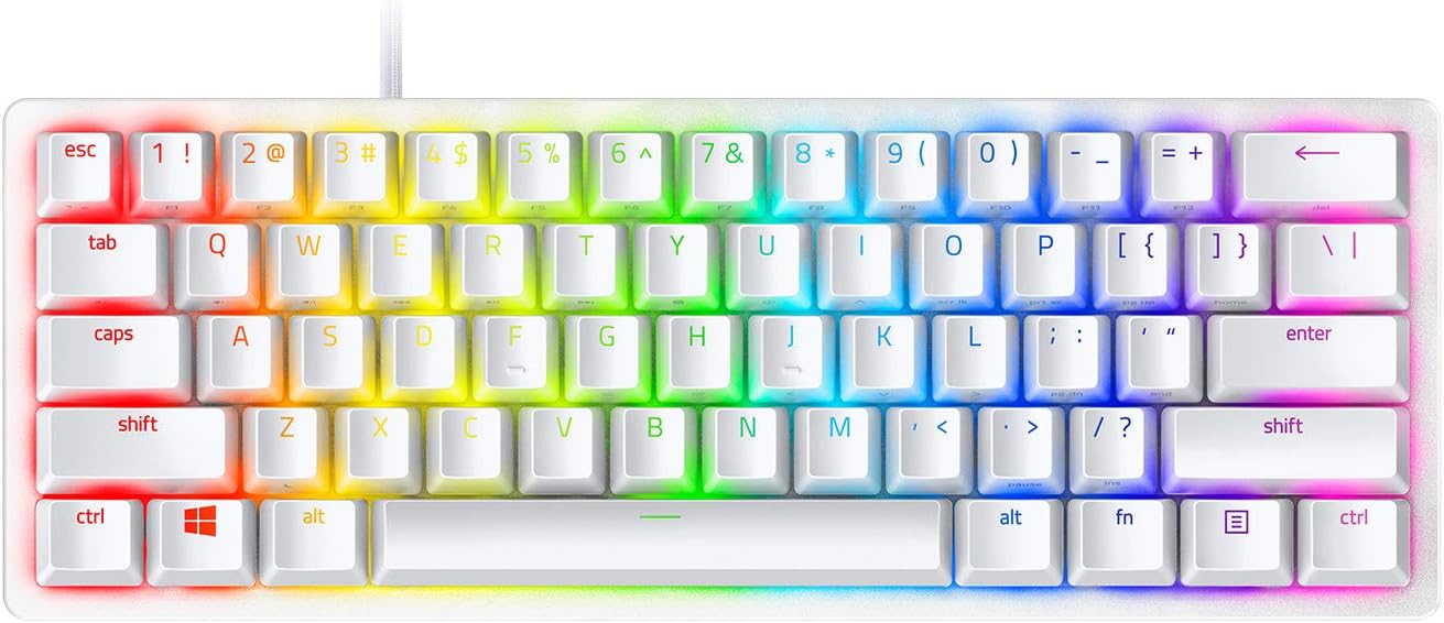 Teclado Gamer  Mini 60%: Switches Ópticos Lineares - Modo de Acionamento Rápido - Iluminação Chroma RGB - Teclas PBT - Memória Integrada - Snap Tap - Preto Clássico_3