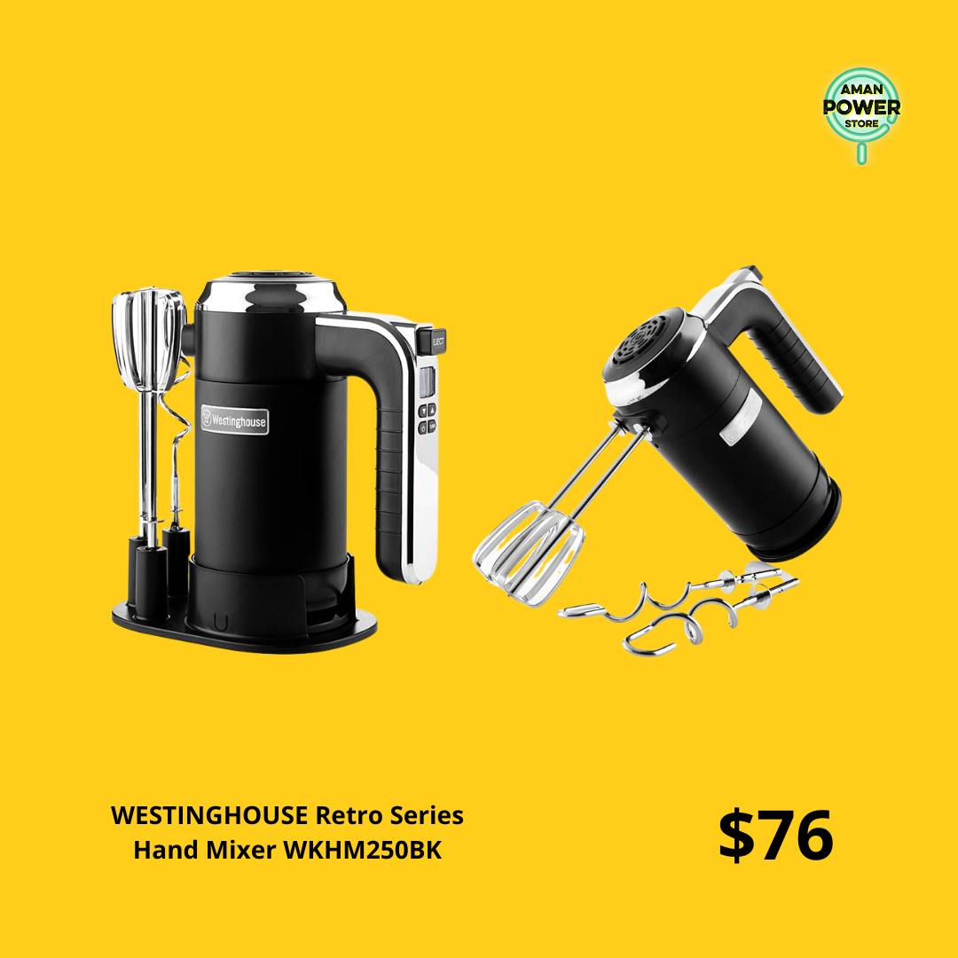 WESTINGHOUSE Retro Series Hand Mixer WKHM250BK / WESTINGHOUSE Retro Series Hand Mixer WKHM250WH_1