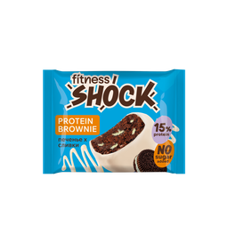 Protein Brownie «Cookie Cream» FitnesShock, 1 box (12 pieces)