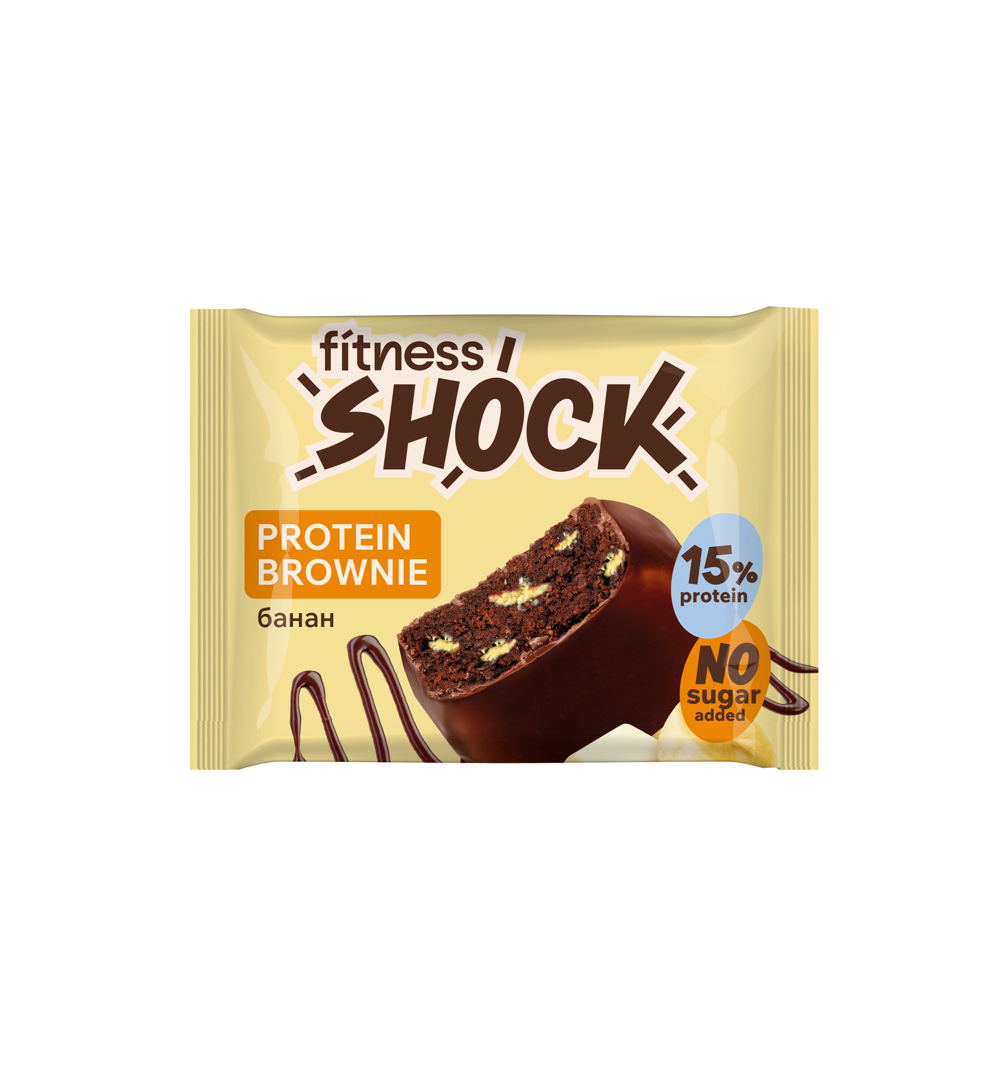 FitnesShock Protein Brownie "Banana Chocolate", 1 piece_0