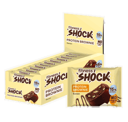 FitnesShock Protein Brownie "Banana Chocolate", 1 box, 10 pieces