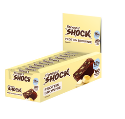 FitnesShock Protein Brownie "Banana Chocolate", 1 box, 10 pieces